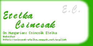 etelka csincsak business card