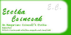 etelka csincsak business card